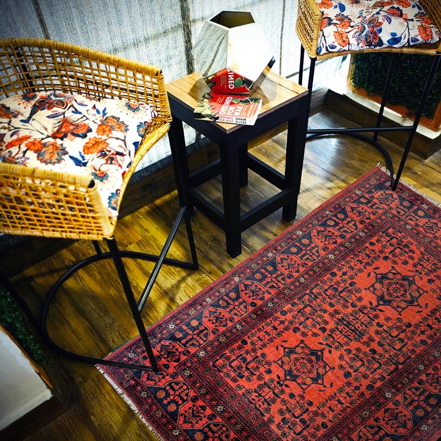 Khal Mohammadi Rug Handmade Red 3x5 ft