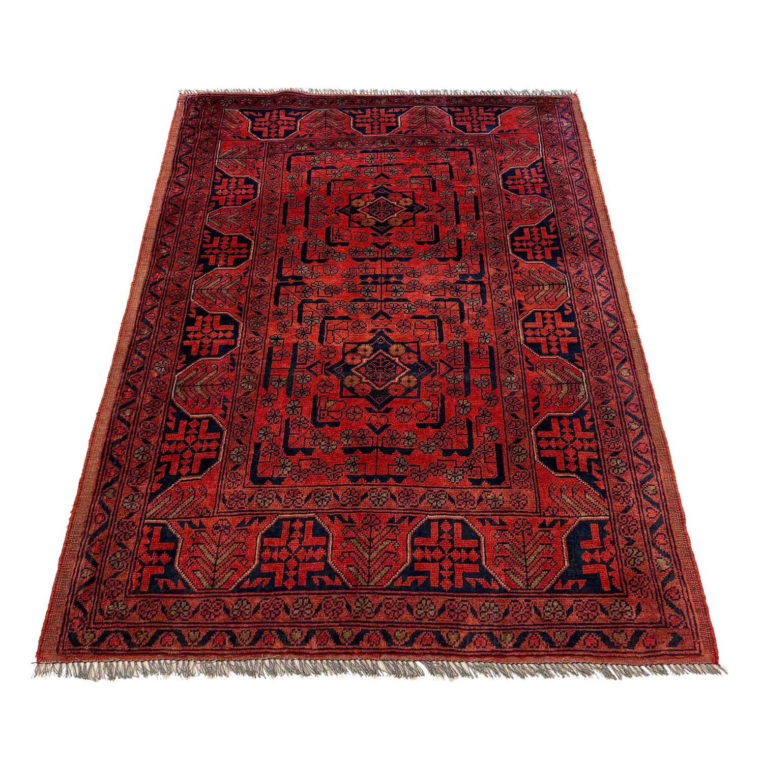 Khal Mohammadi Rug Handmade Red 3x5 ft