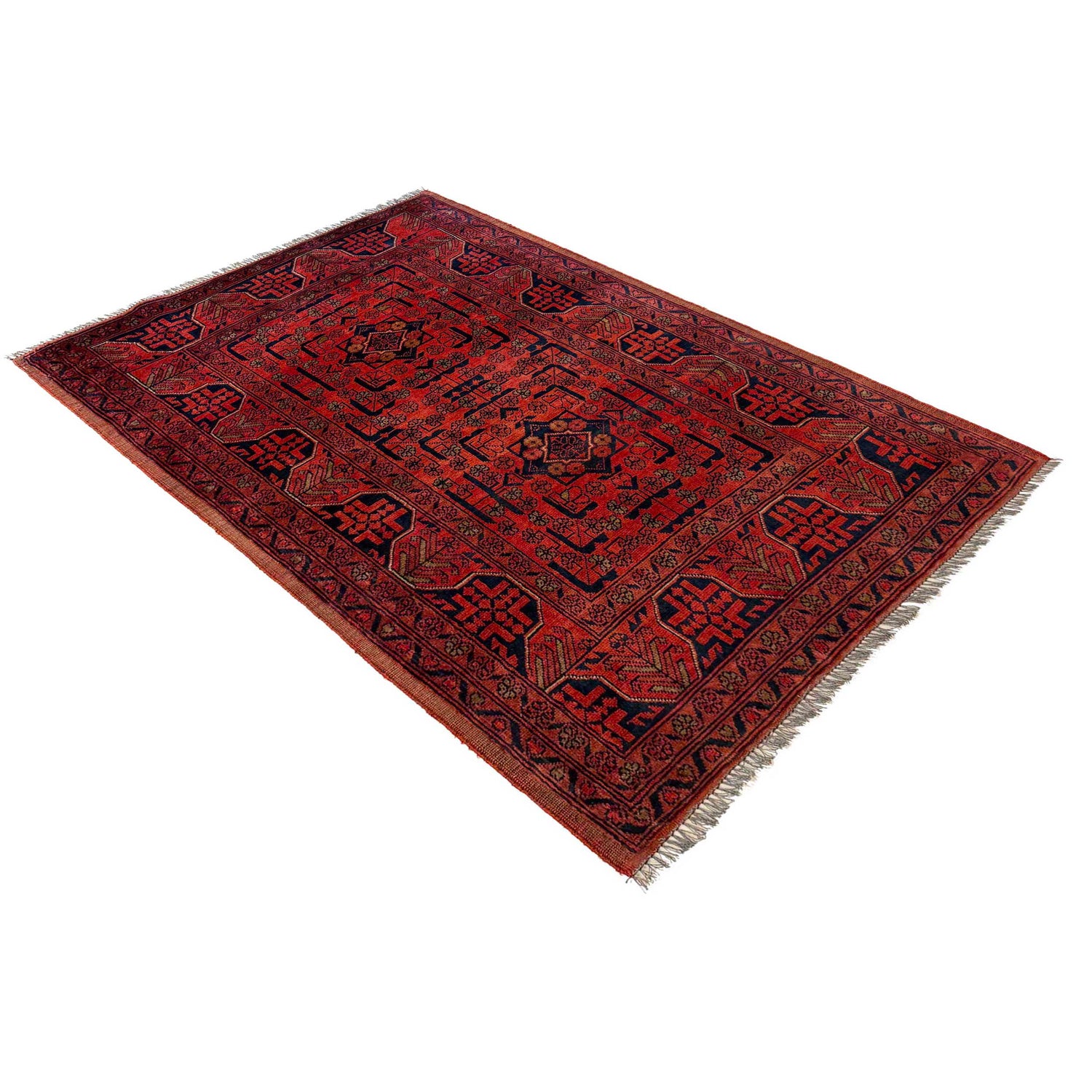 Khal Mohammadi Rug Handmade Red 3x5 ft