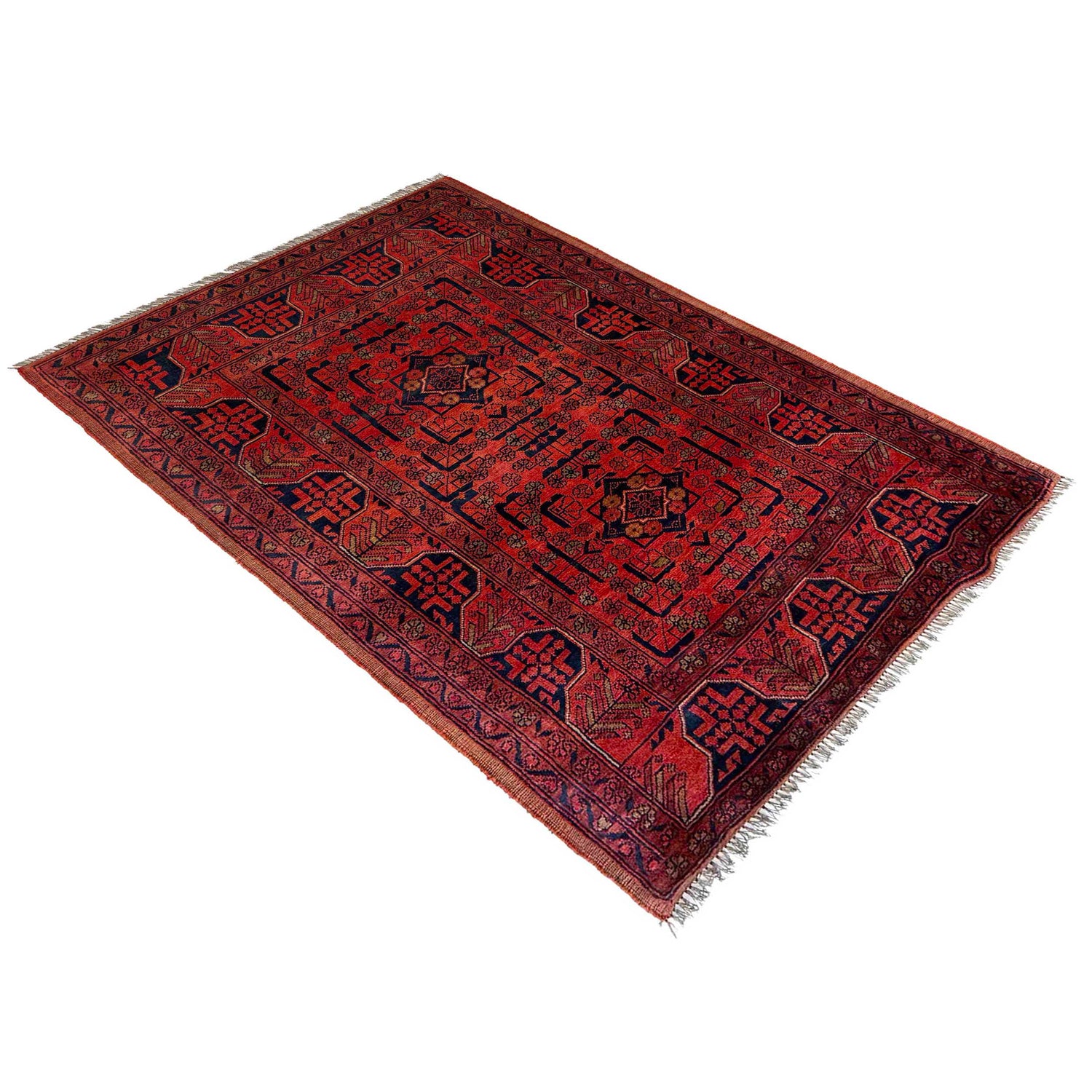 Khal Mohammadi Rug Handmade Red 3x5 ft