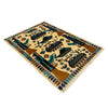 War Area Rug Handmade Beige Riffle + Tank + Helicopter 2x4