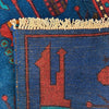 War Area Rug Handmade Blue Tank + Helicopter + Grenade 2x4