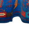 War Area Rug Handmade Blue Tank + Helicopter + Grenade 2x4