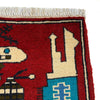 War Area Rug Handmade Red Riffle + Tank + Helicopter +