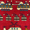 War Area Rug Handmade Red Riffle + Tank + Helicopter +