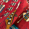 War Area Rug Handmade Red Riffle + Tank + Helicopter +