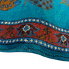 War Area Rug Handmade Blue Tank + Helicopter + Riffle 2x4 ft