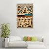 War Area Rug Handmade Beige Riffle + Tank + Helicopter +