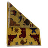 War Area Rug Handmade Yellow Tank + Helicopter + Riffle 2 x