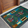 War Area Rug Handmade Green Riffle + Tank + Helicopter +