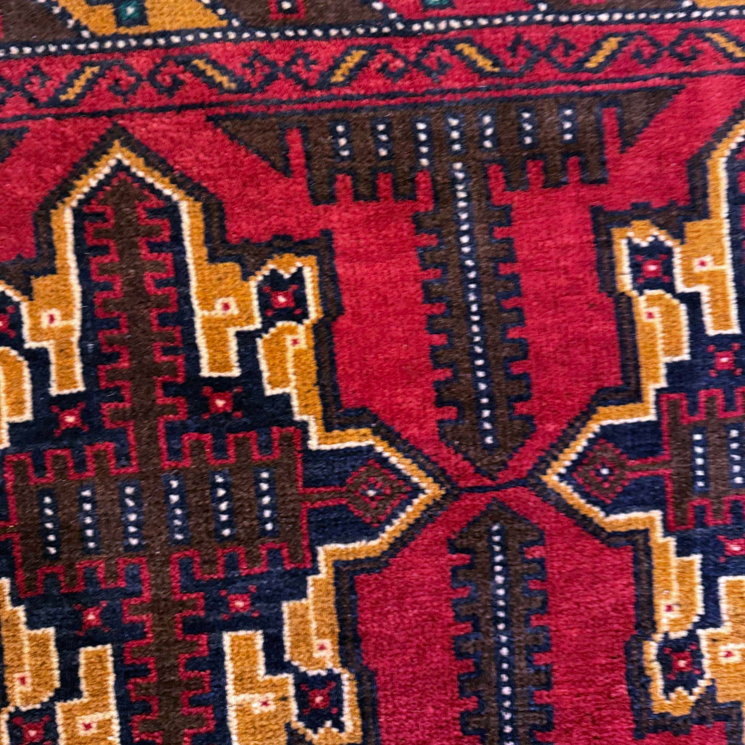 Baluchi Rug Handmade Multi Geometric 3x5 ft