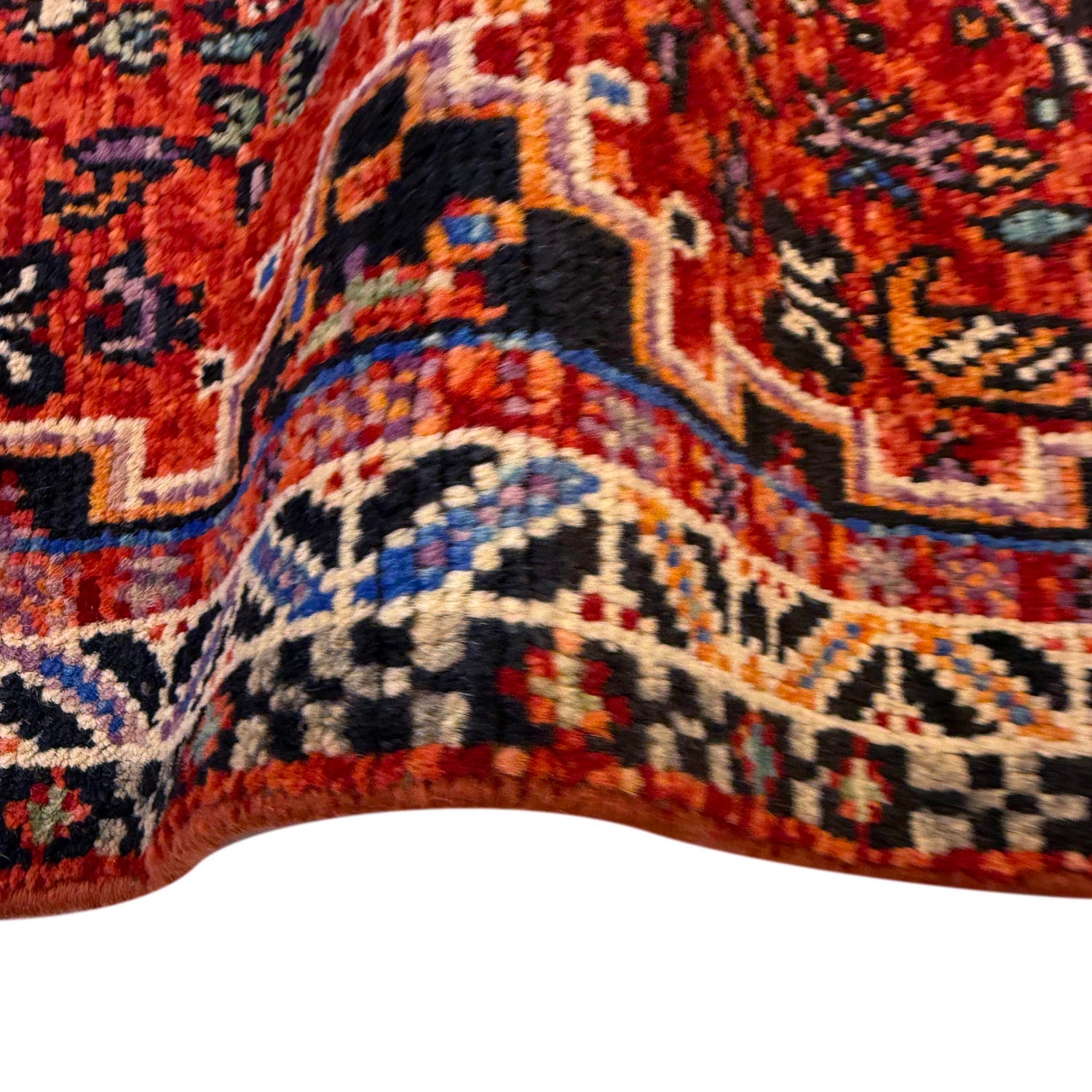Shirazi Runner Rug Handmade Multi Medallion 10' Runner
