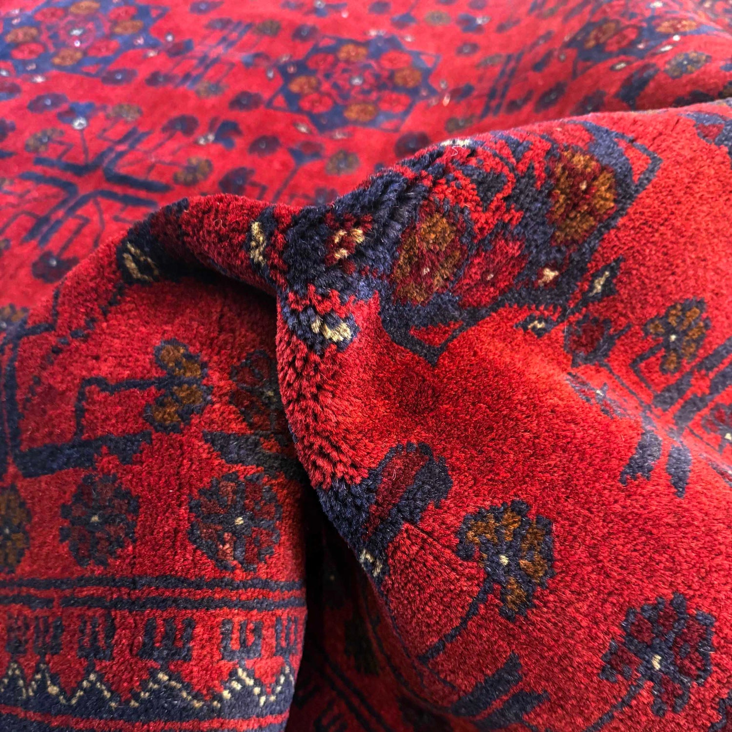 Khal Mohammadi Rug Handmade Red 4x7 ft