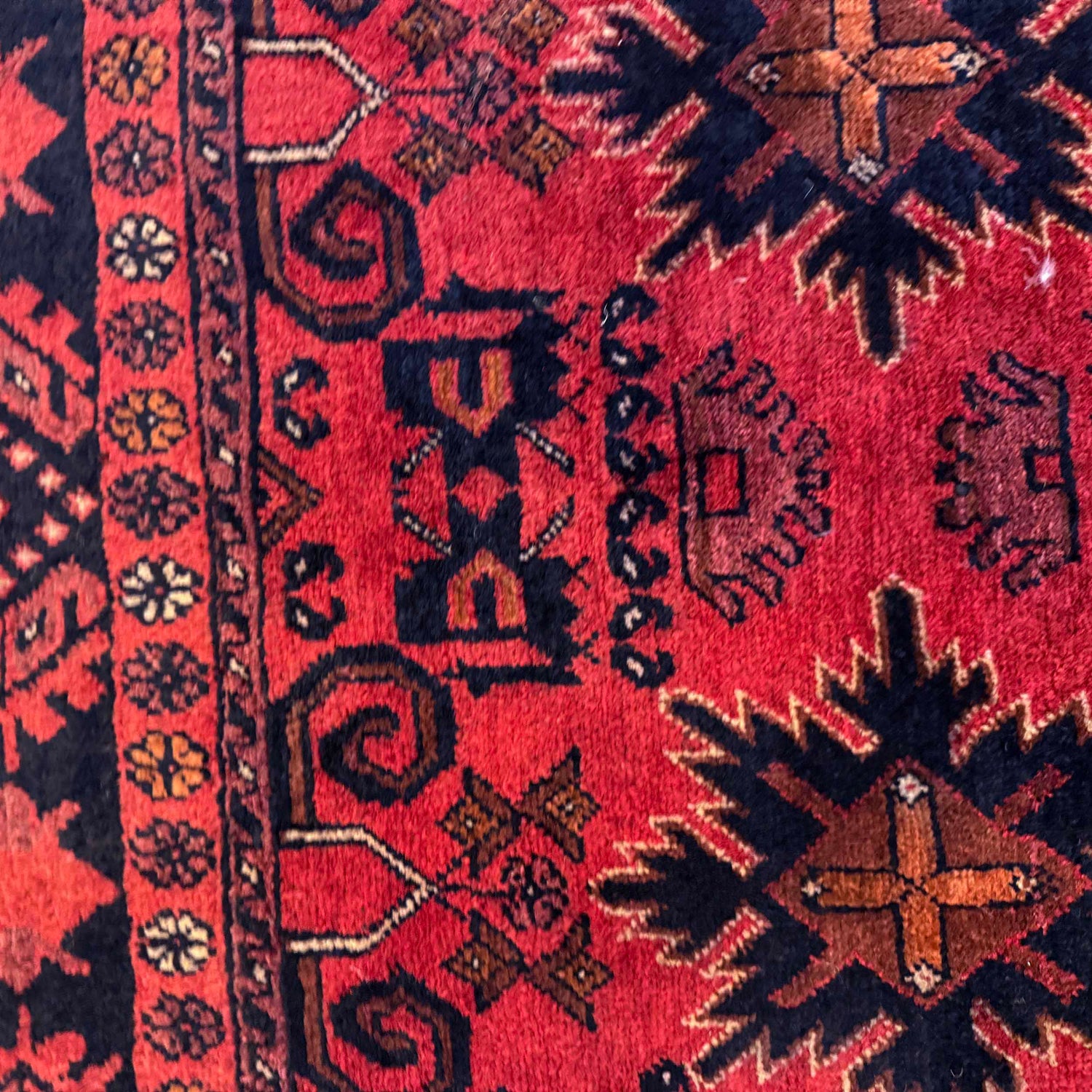Khal Mohammadi Rug Handmade Red 3x5 ft