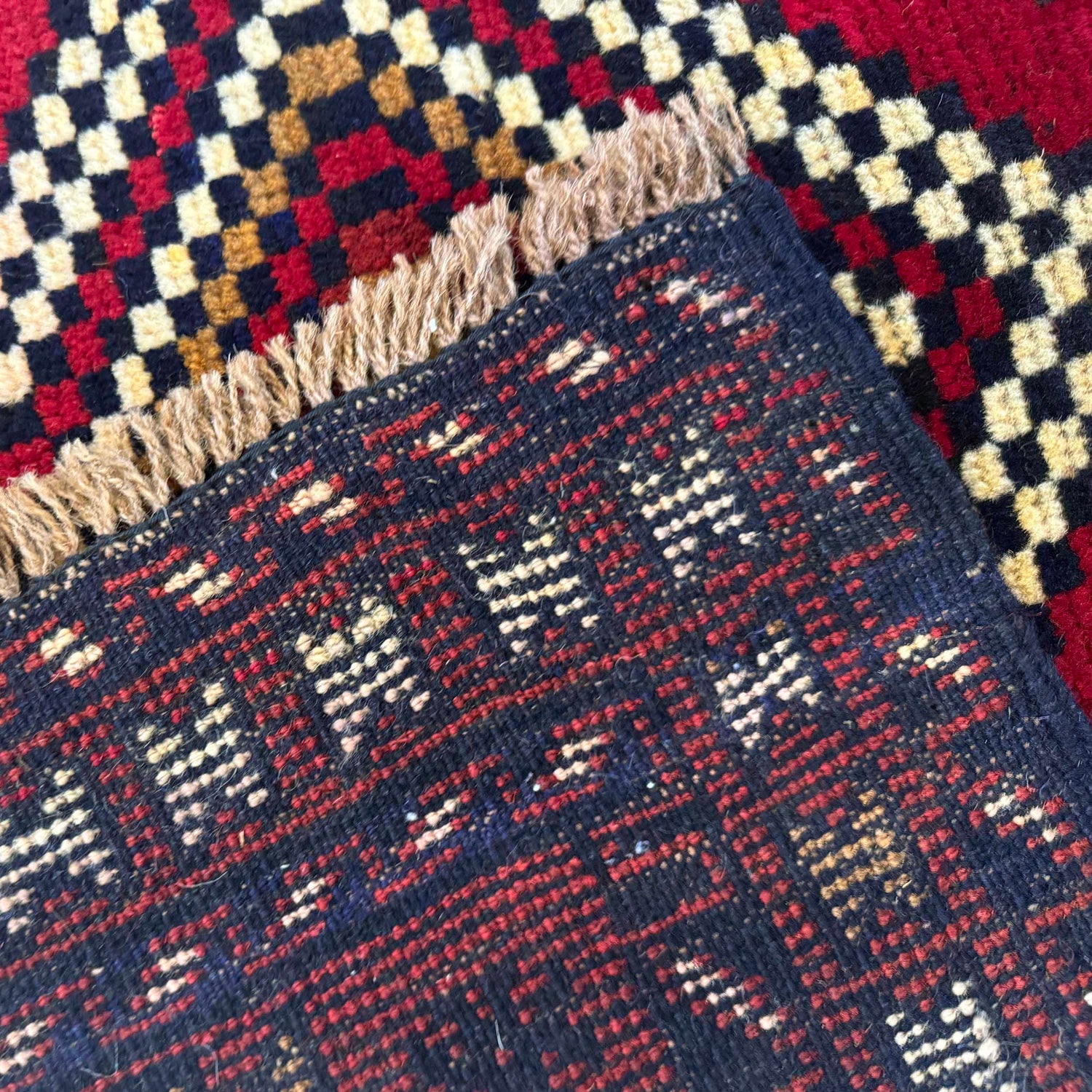 Baluchi Rug Handmade Multi Geometric 2x4 ft