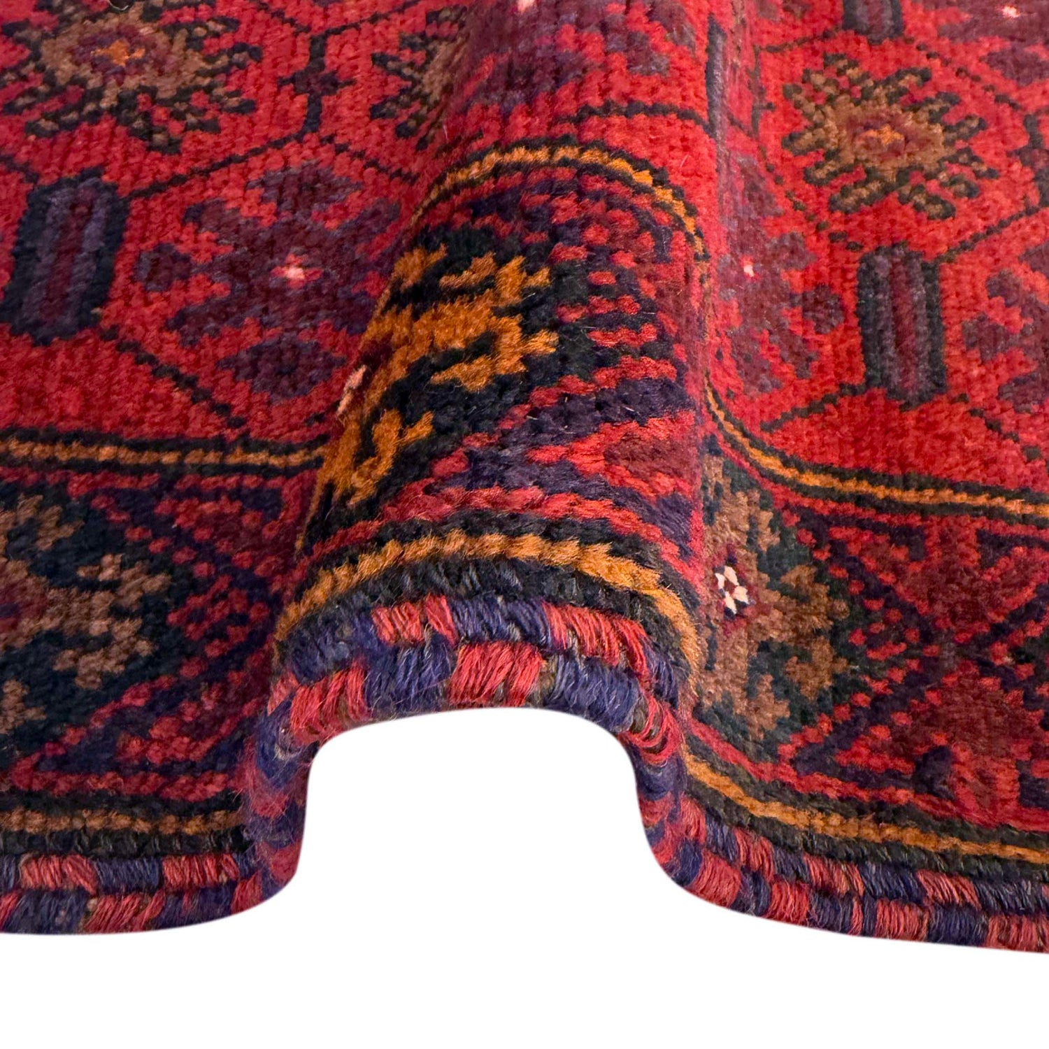 Baluchi Rug Handmade Red Geometric 2x4 ft