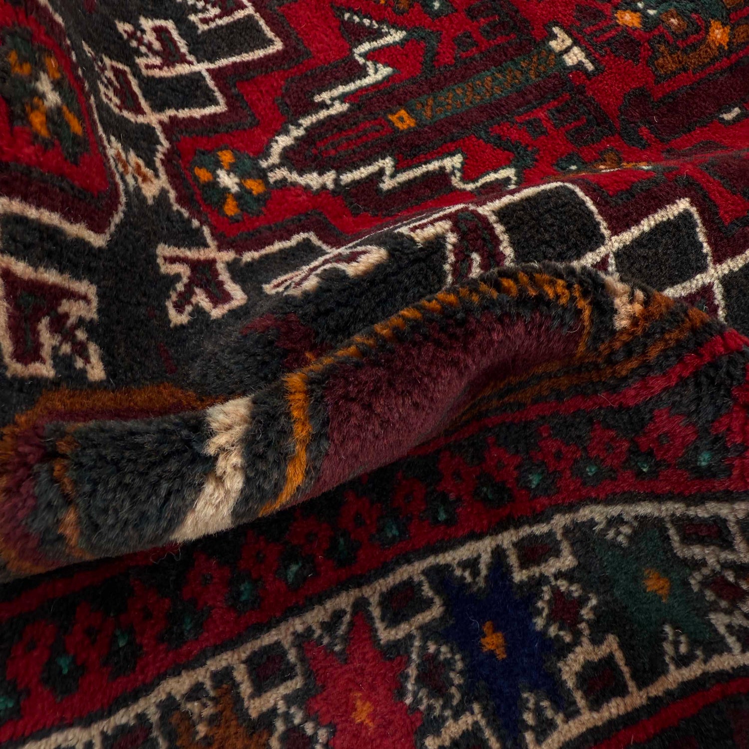 Baluchi Rug Handmade Multi Geometric 3x5 ft