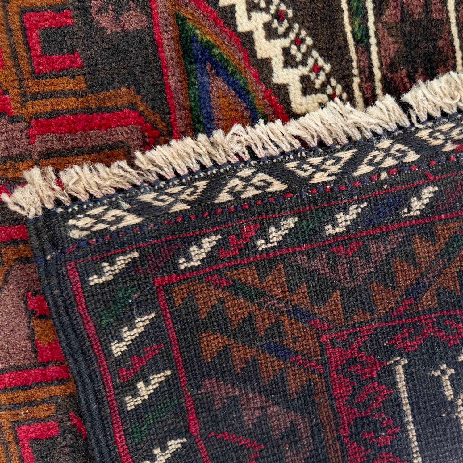 Baluchi Rug Handmade Multi Prayer Design 2x4 ft