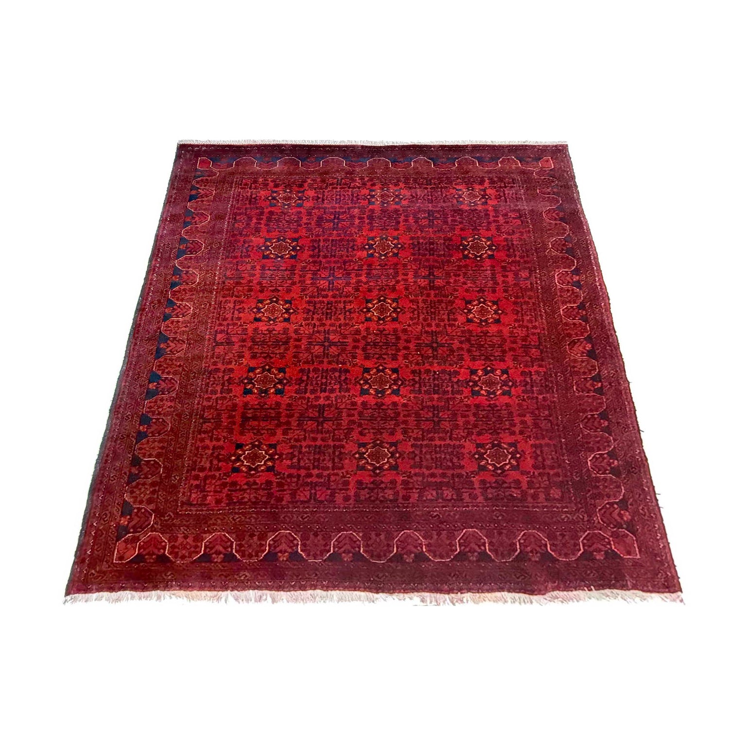 Khal Mohammadi Rug Handmade Red 4x7 ft