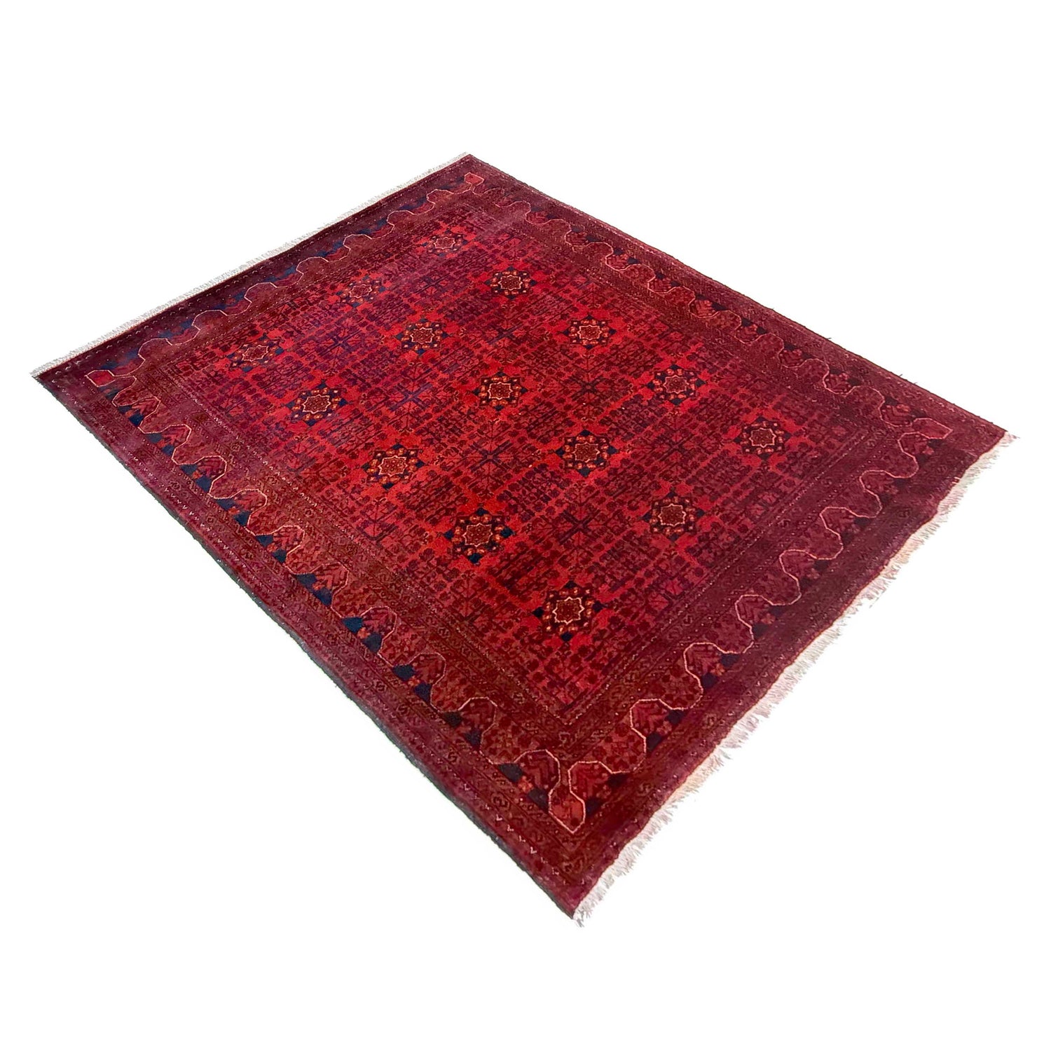 Khal Mohammadi Rug Handmade Red 4x7 ft