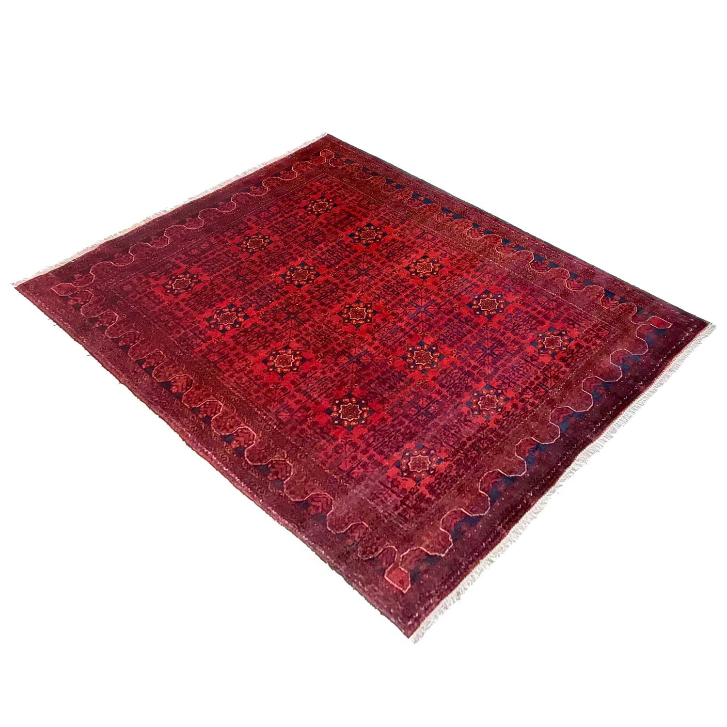 Khal Mohammadi Rug Handmade Red 4x7 ft