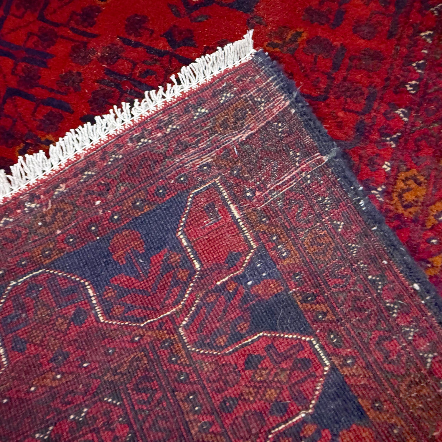 Khal Mohammadi Rug Handmade Red 4x7 ft
