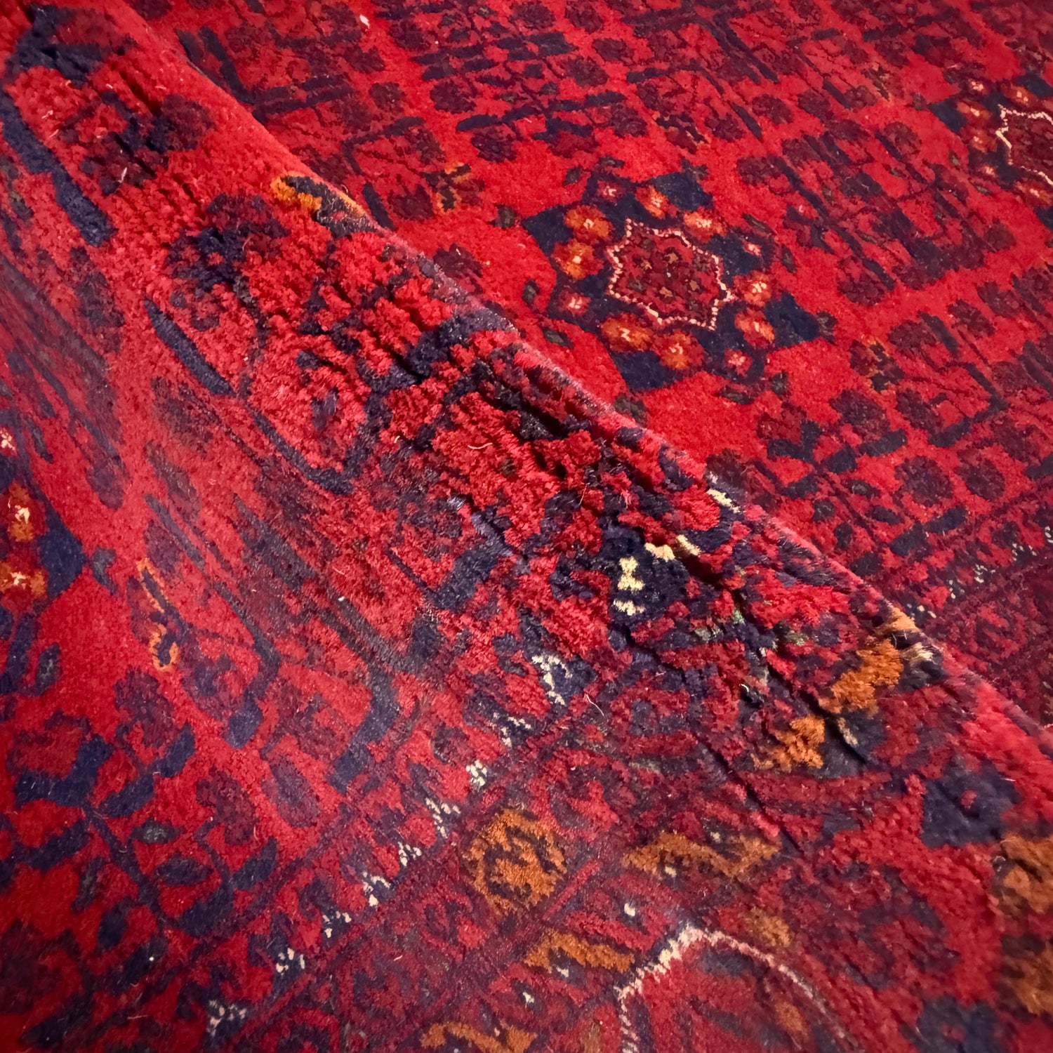 Khal Mohammadi Rug Handmade Red 4x7 ft