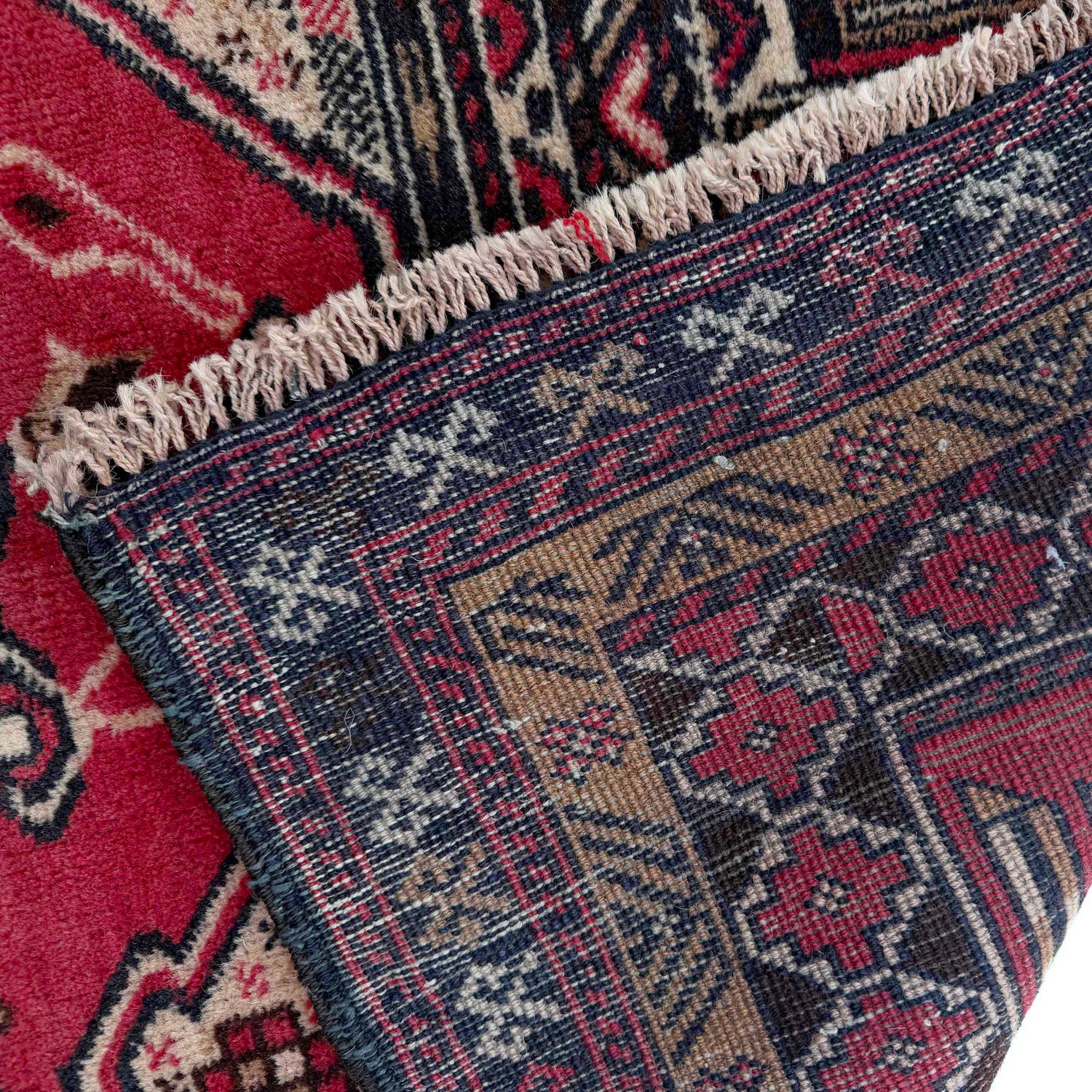 Baluchi Rug Handmade Red Prayer Design 2x4 ft