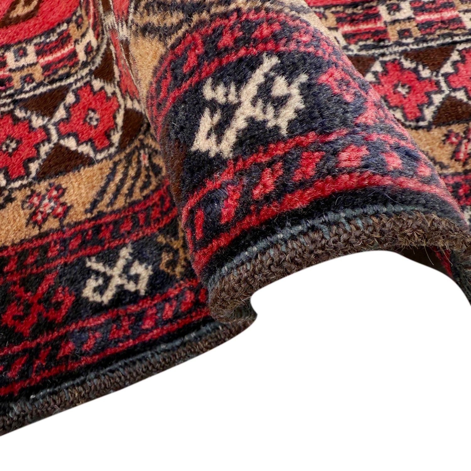 Baluchi Rug Handmade Red Prayer Design 2x4 ft