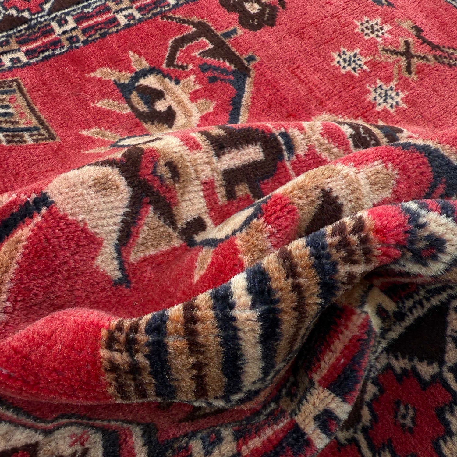 Baluchi Rug Handmade Red Prayer Design 2x4 ft