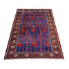 Natural Baluch Area Rug Handmade Multi Floral 6x9 ft