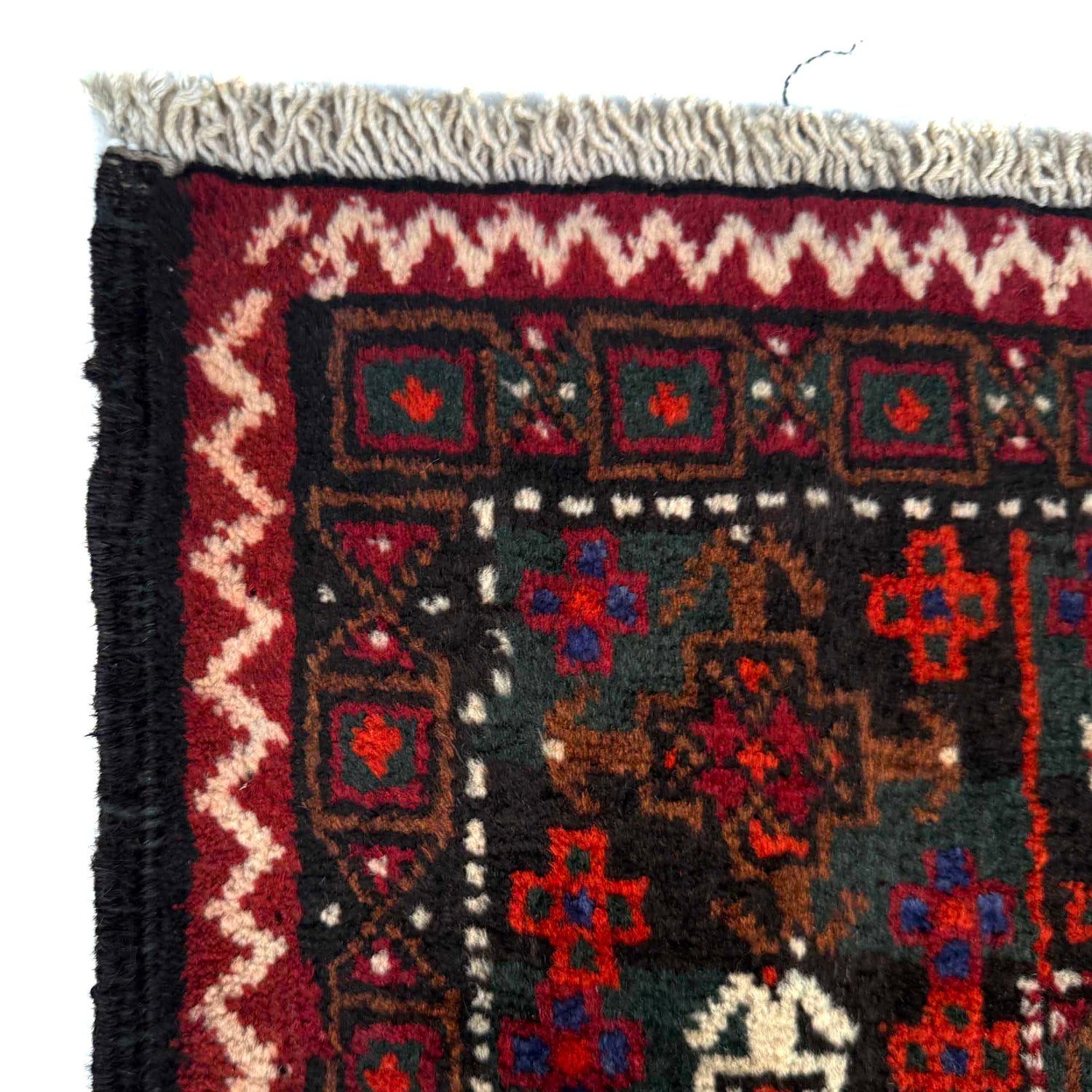 Natural Baluch Area Rug Handmade Multi Floral 6x9 ft