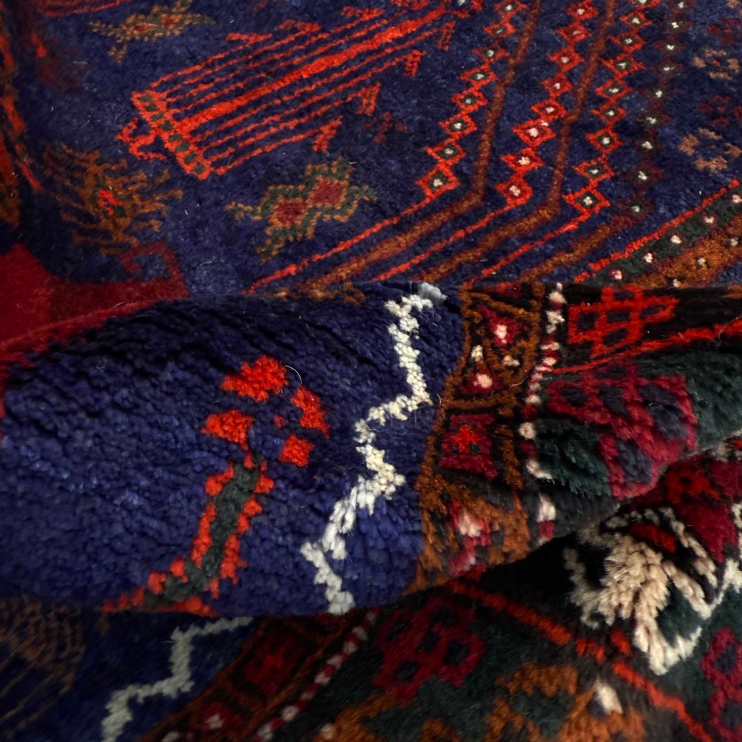 Natural Baluch Area Rug Handmade Multi Floral 6x9 ft