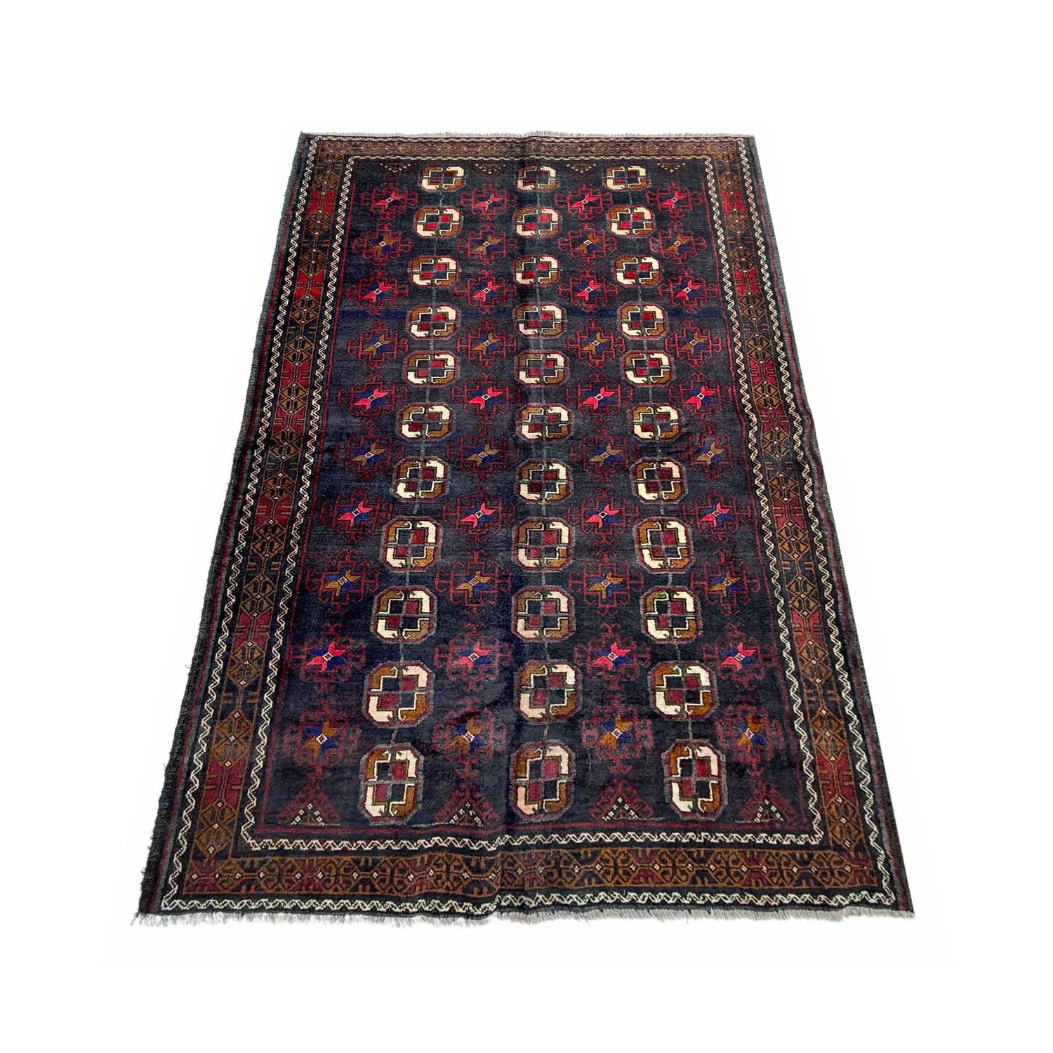 Baluchi Rug Handmade Multi Geometric 5x8 ft