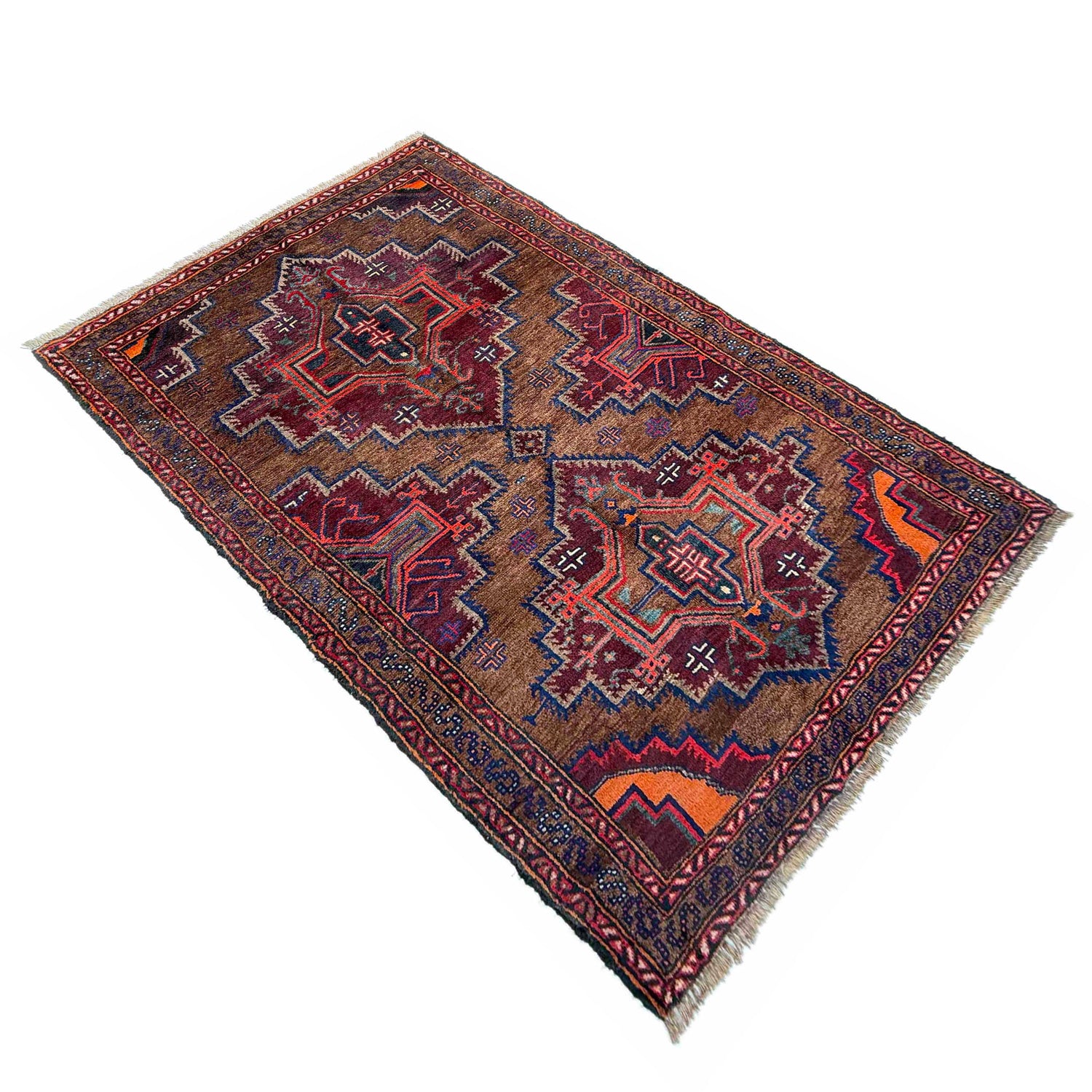 Baluchi Rug Handmade Multi Floral 4x6 ft