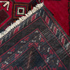 Baluchi Rug Handmade Red Geometric 4x6 ft