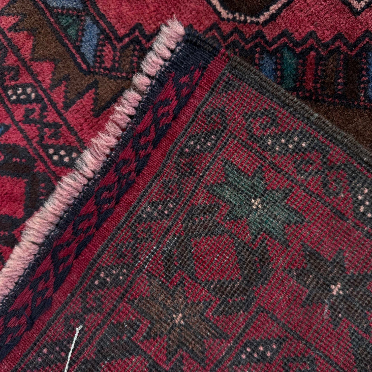 Baluchi Rug Handmade Multi Geometric 4x6 ft