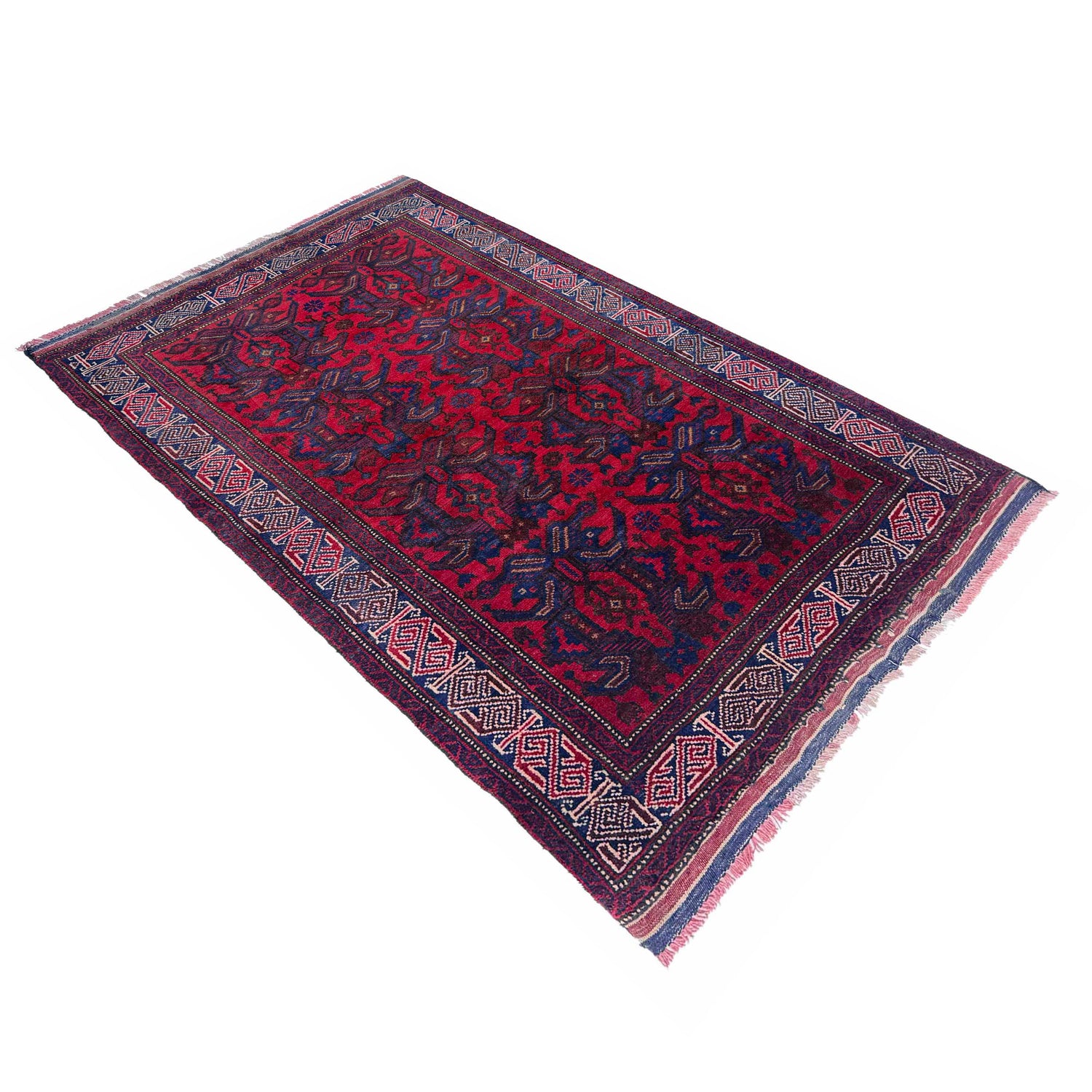 Baluchi Rug Handmade Multi Geometric 3x5 ft