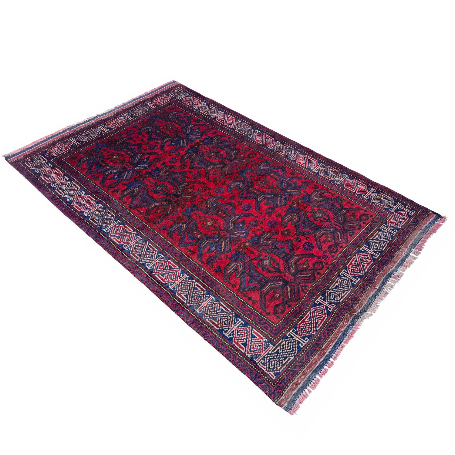 Baluchi Rug Handmade Multi Geometric 3x5 ft