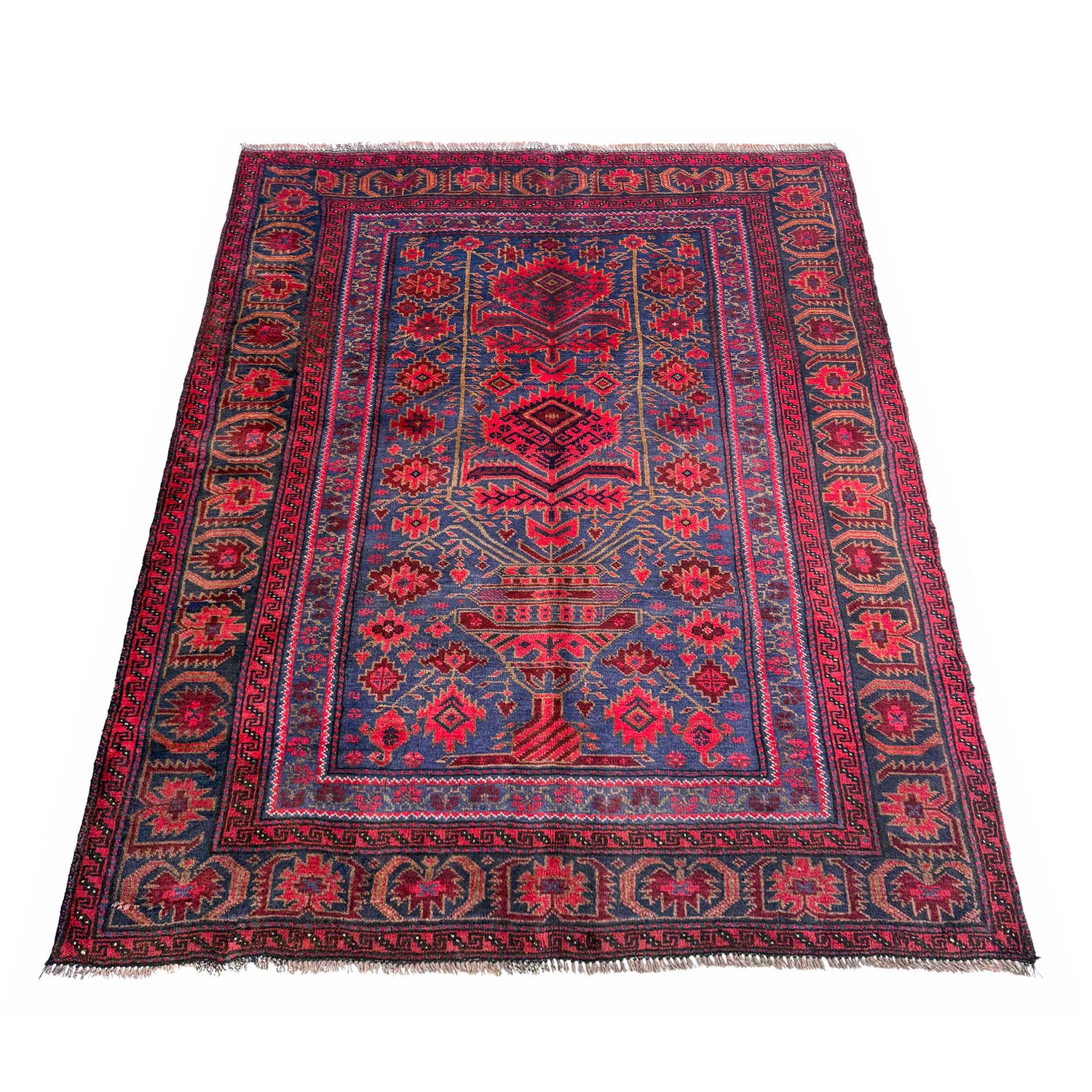 Baluchi Rug Handmade Multi Floral 4x6 ft