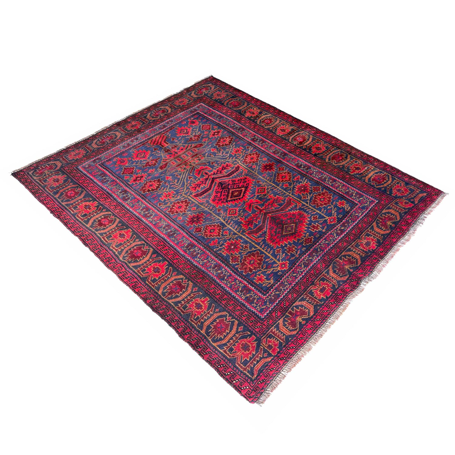 Baluchi Rug Handmade Multi Floral 4x6 ft