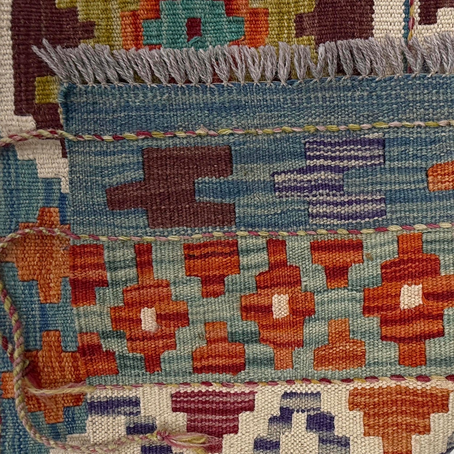 Handmade Multi Kilim Geometric 8x10 ft