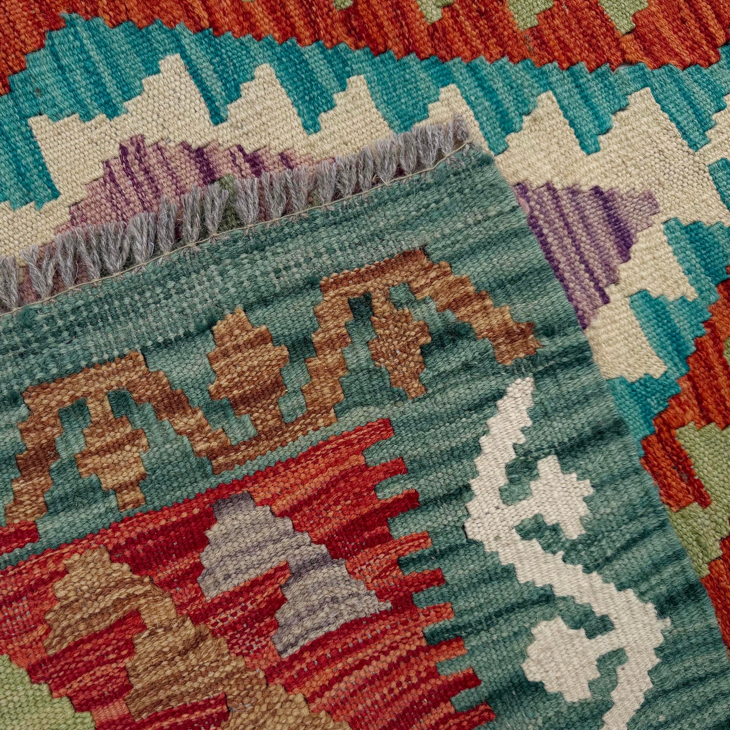 Handmade Multi Kilim Geometric 2x4 ft