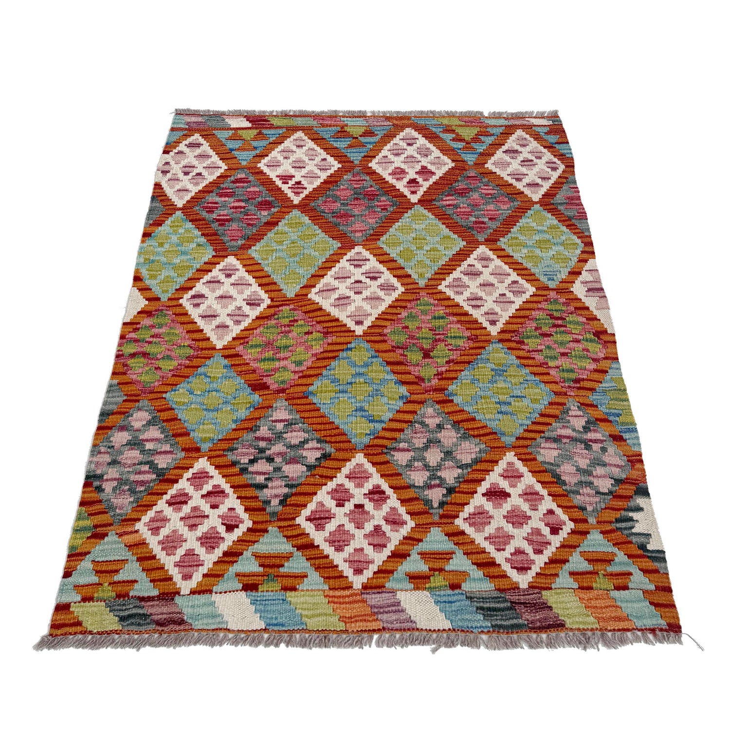 Handmade Multi Kilim Geometric 2x4 ft