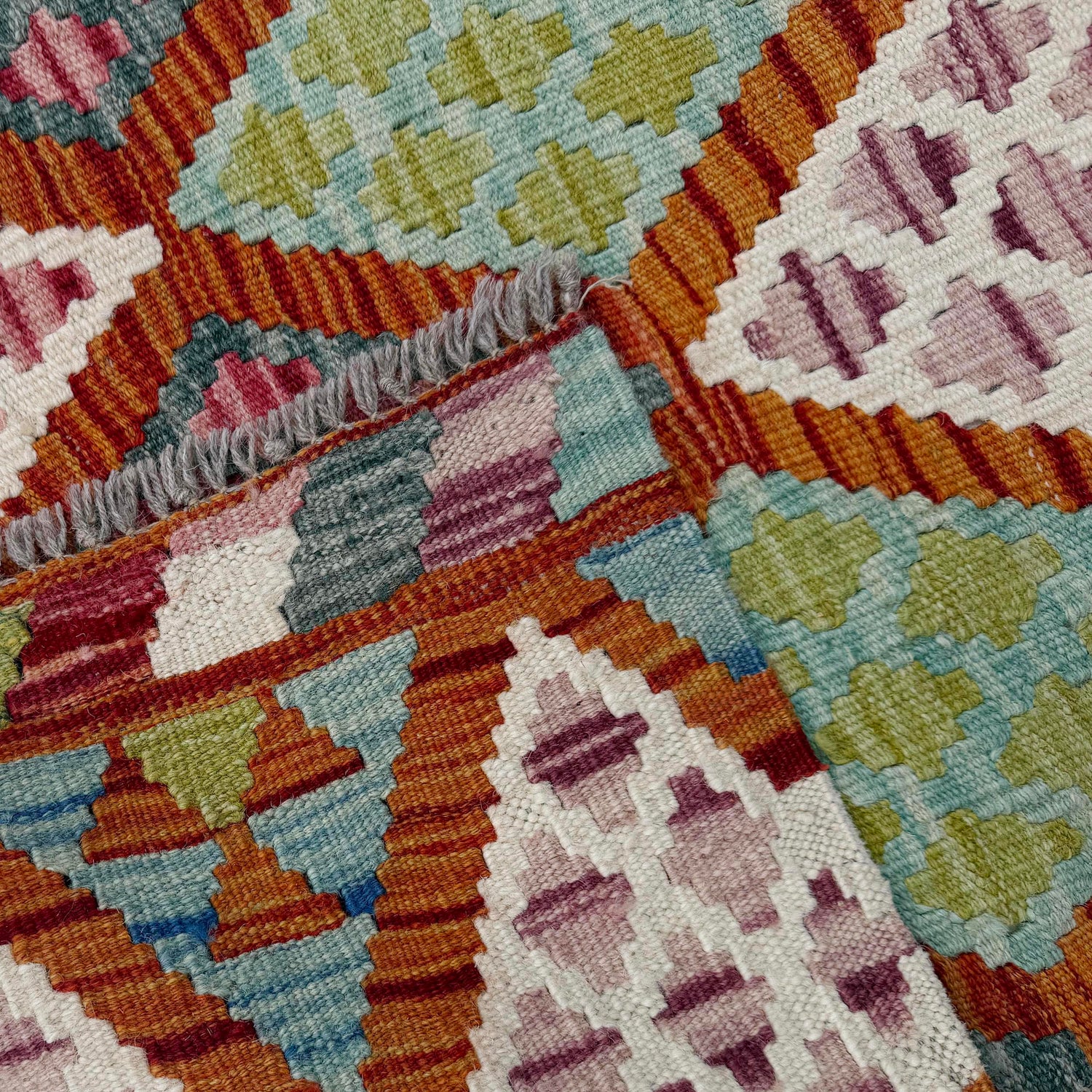 Handmade Multi Kilim Geometric 2x4 ft