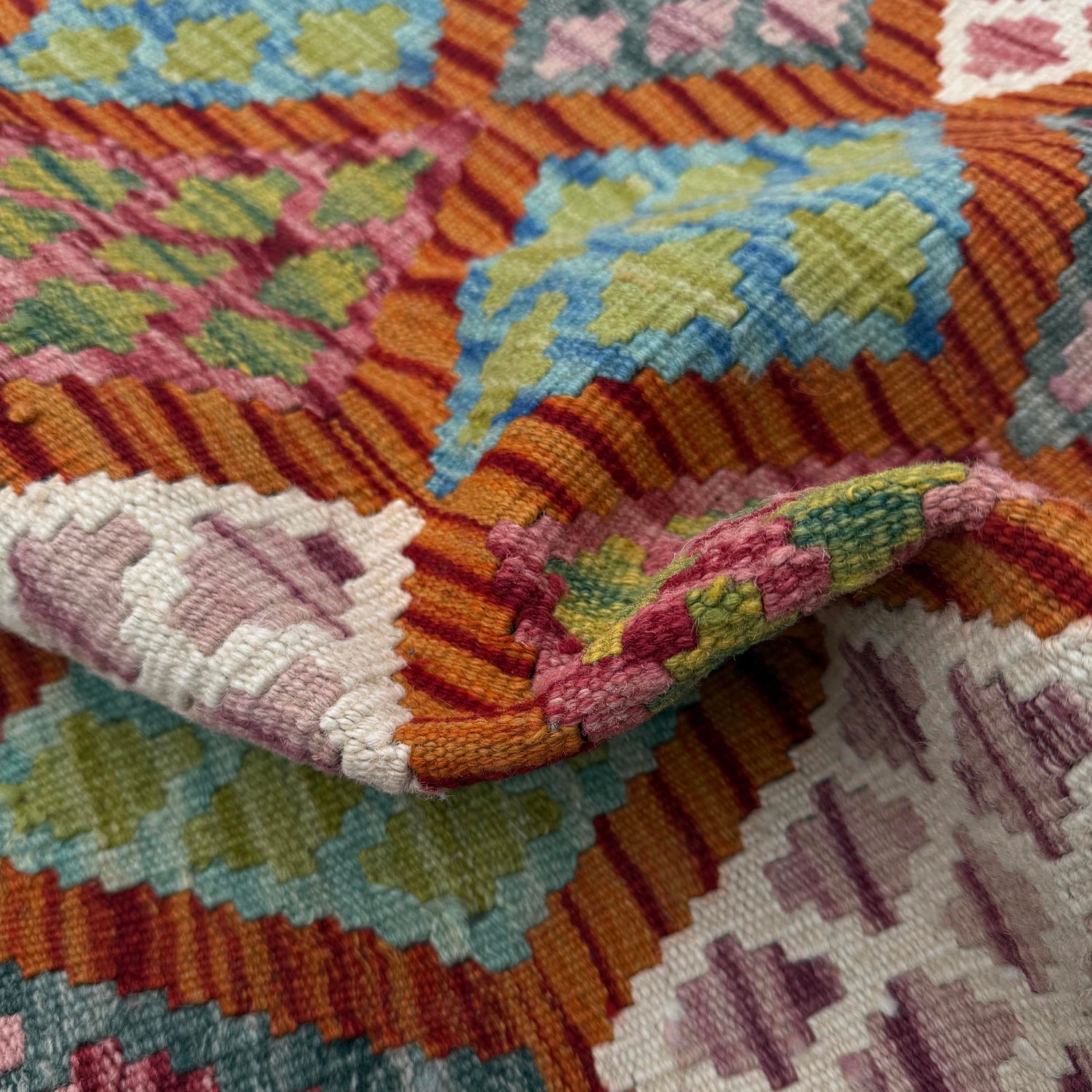 Handmade Multi Kilim Geometric 2x4 ft