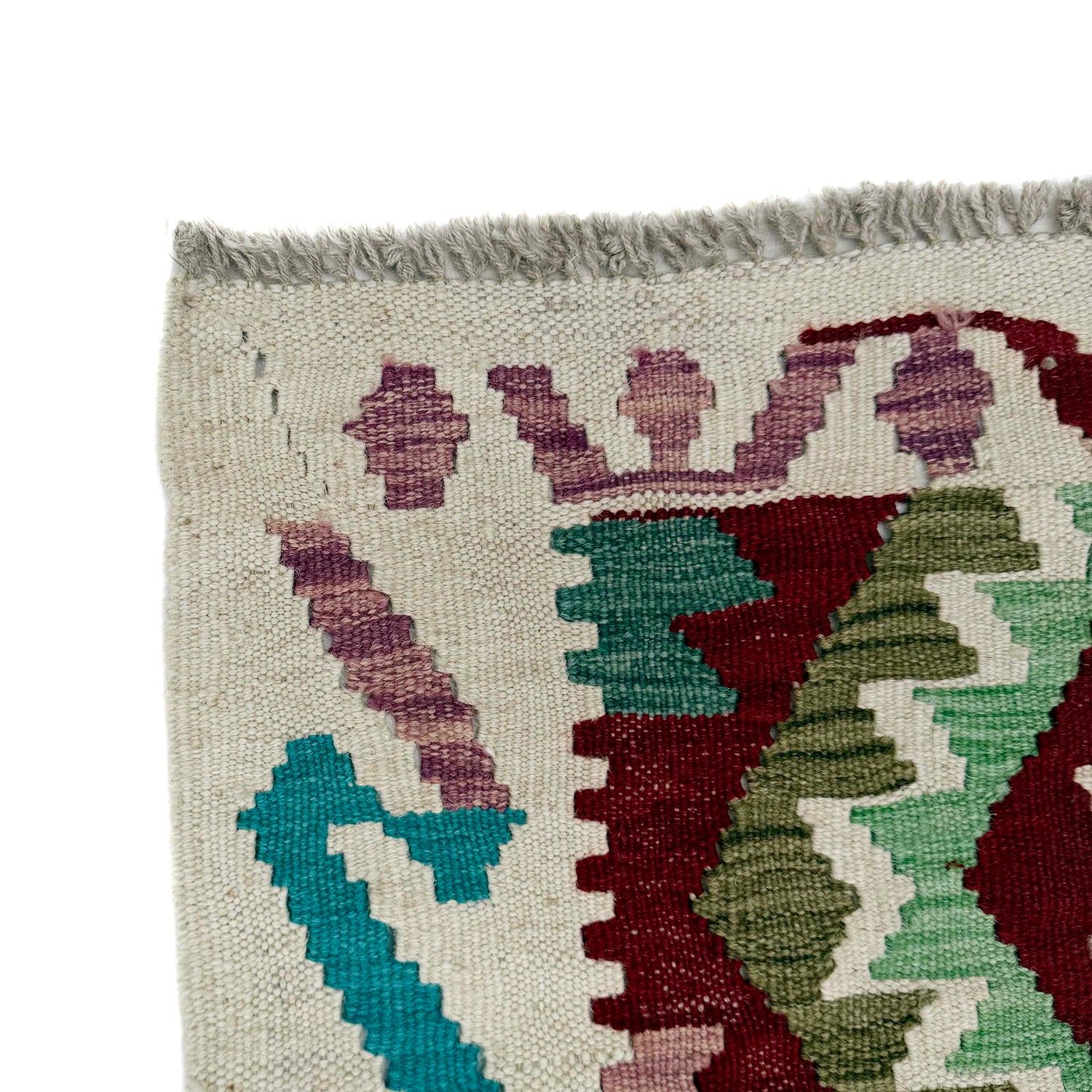 Handmade Multi Kilim Geometric 5' Runner
