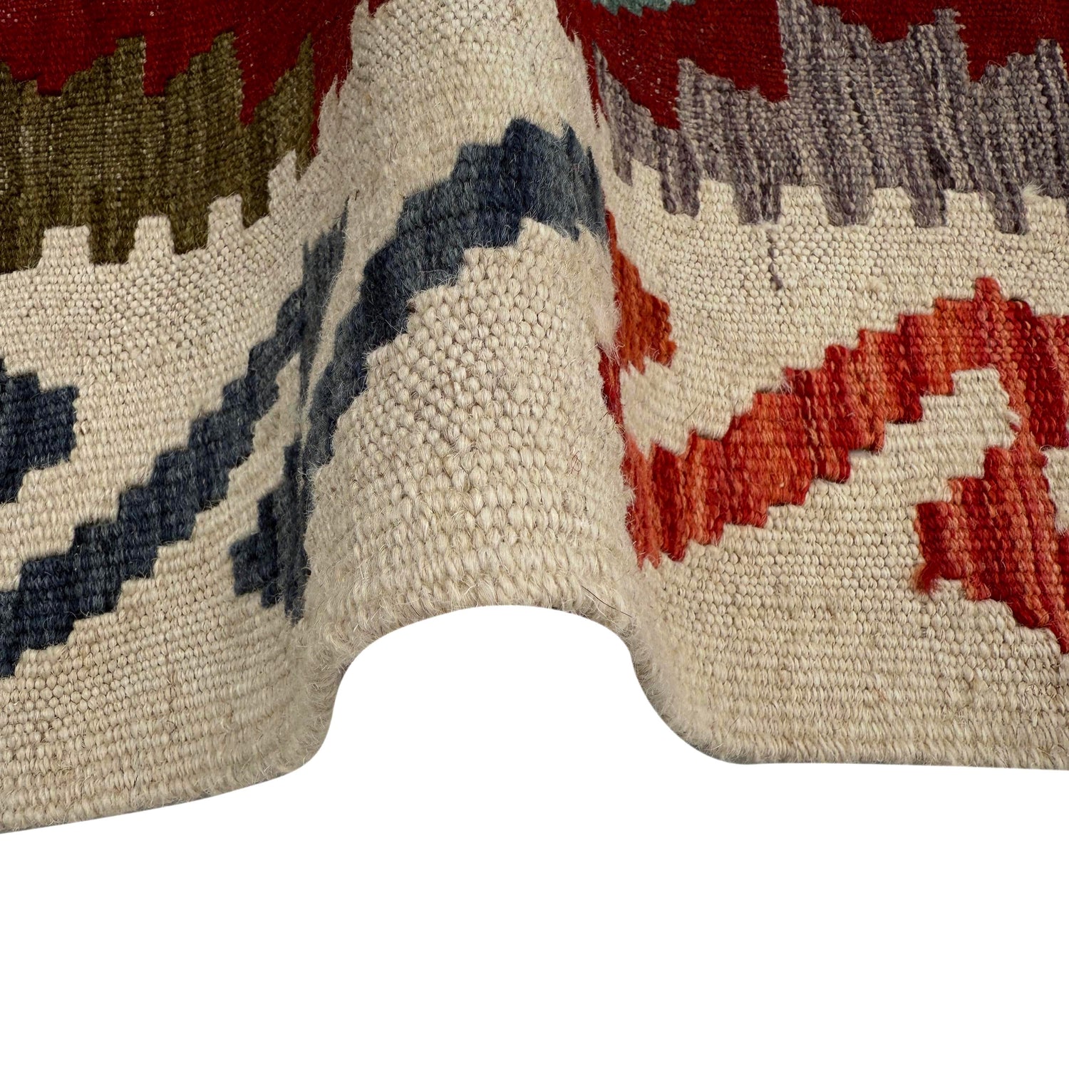 Handmade Multi Kilim Geometric 5' Runner