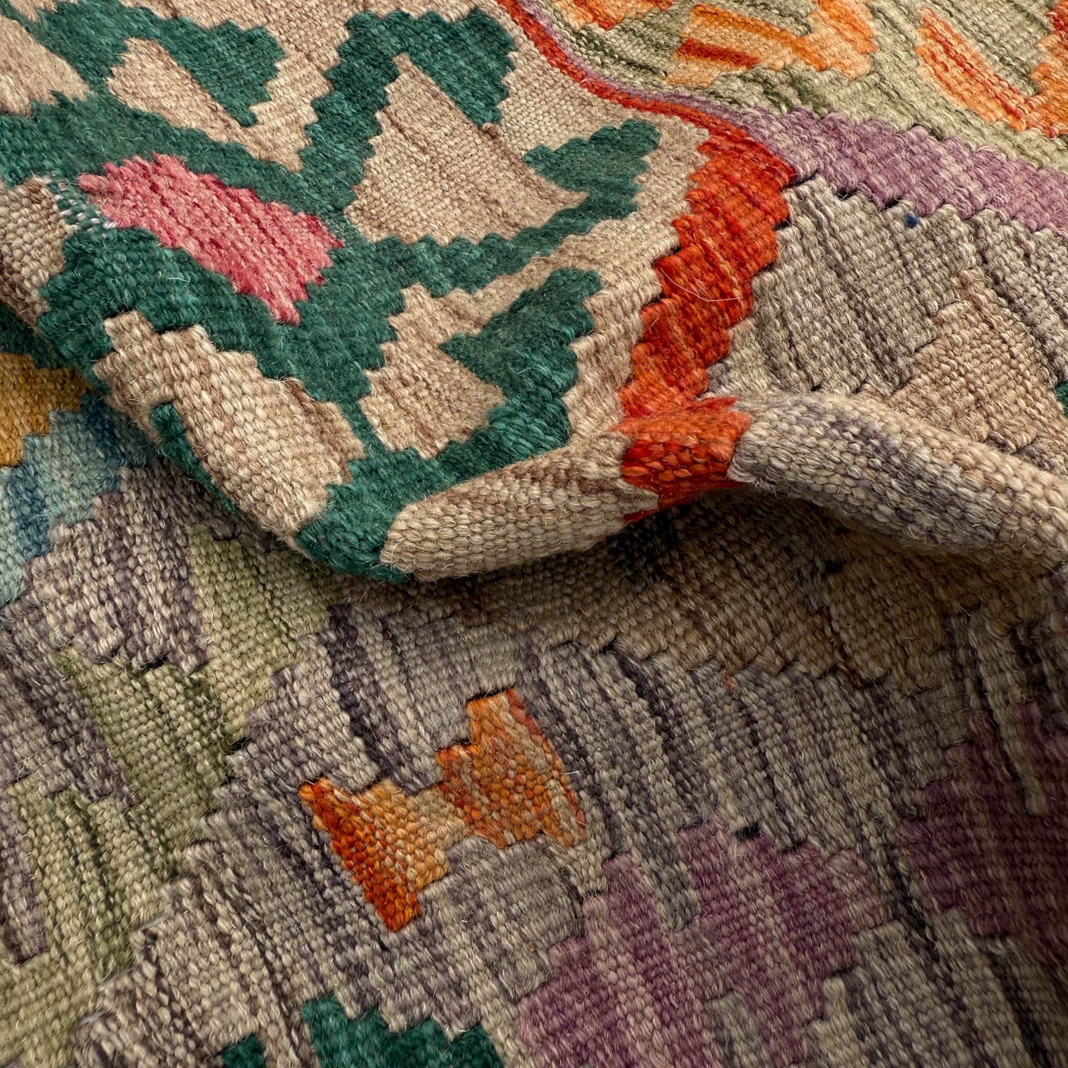Handmade Multi Kilim Geometric 2x4 ft
