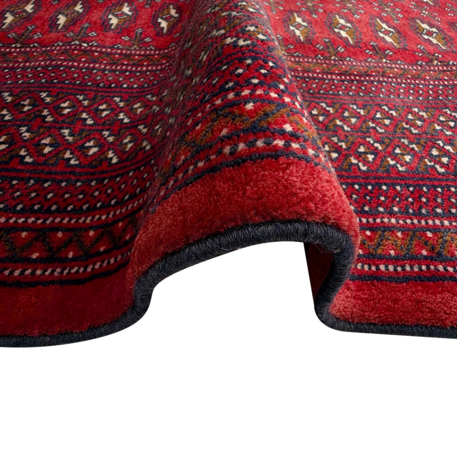 Bokhara Rug Handmade Deep Red Medallion 6x9 ft